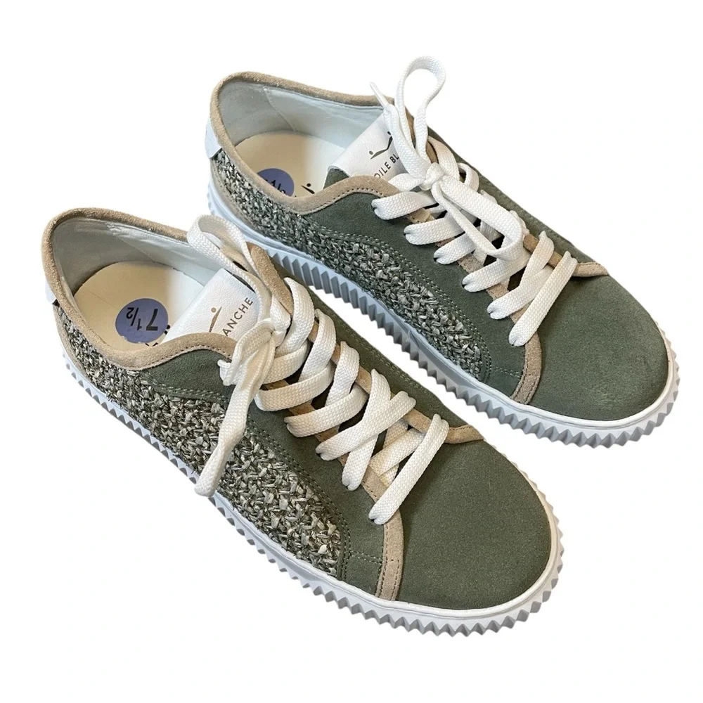 Voile Blanche MAIORCA FLAT SUEDE AND FABRIC SNEAKERS EU38